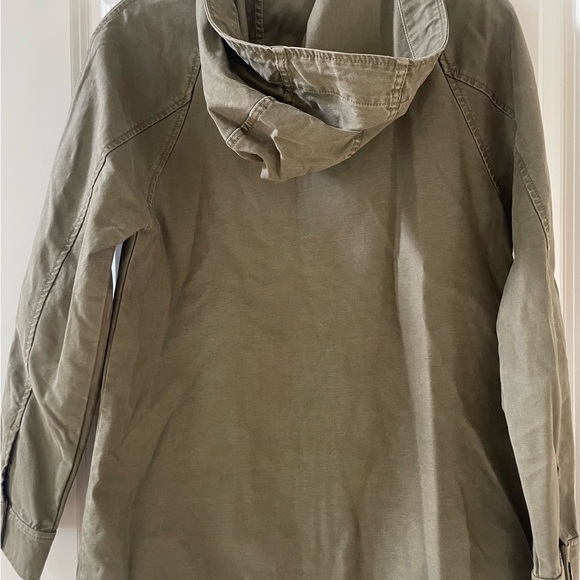 Madewell Brimwell Washed Army Green Hooded Parka Jacket - Picture 8 of 9